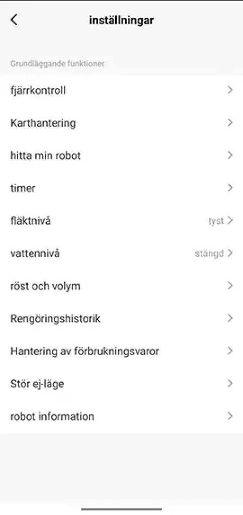 Skärmdump från Smart Life App